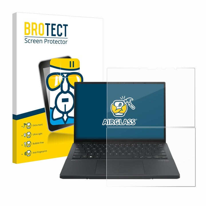 BROTECT Schutzglas für ASUS ZenBook Duo OLED 2024 UX8406 Schutzfolie Made in Germany Panzer Folie Gl