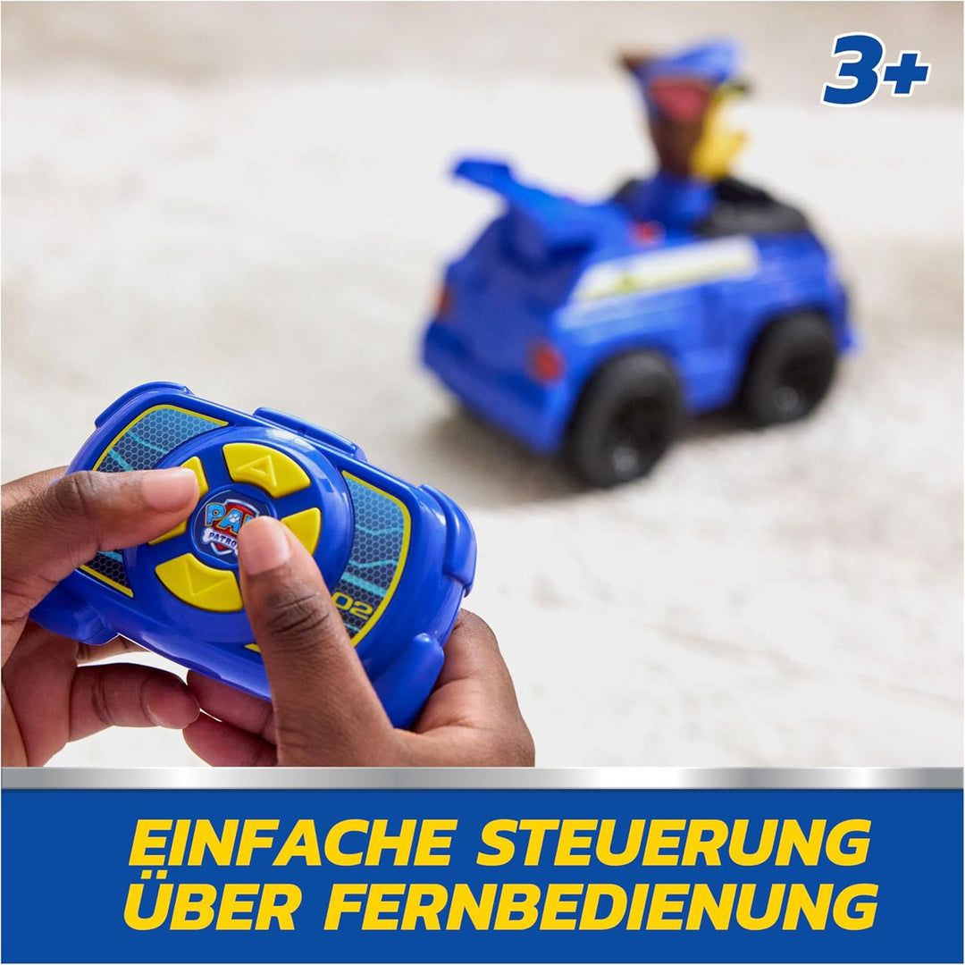 PAW PATROL – Chases ferngesteuertes Polizeiauto mit Lichteffekten, ca. 25 cm, einfache Steuerung mit