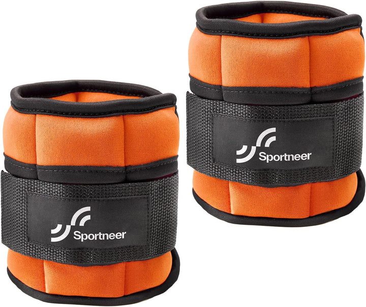 Sportneer Knöchelgewicht, Verstellbares Gewichte-Set am Knöchel, Handgelenkriemen am Handgelenk, 0,4