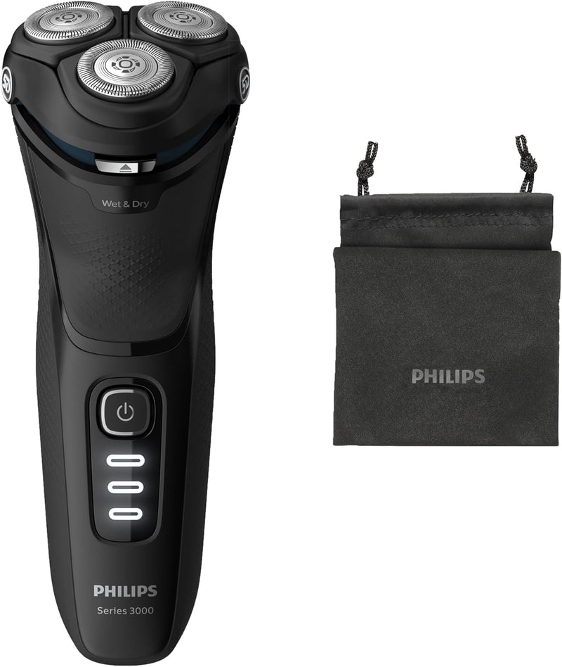 Philips Shaver Series 3000 - Elektrischer Nass- Und Trockenrasierer Für Herren Mit Ausklappbarem Tri