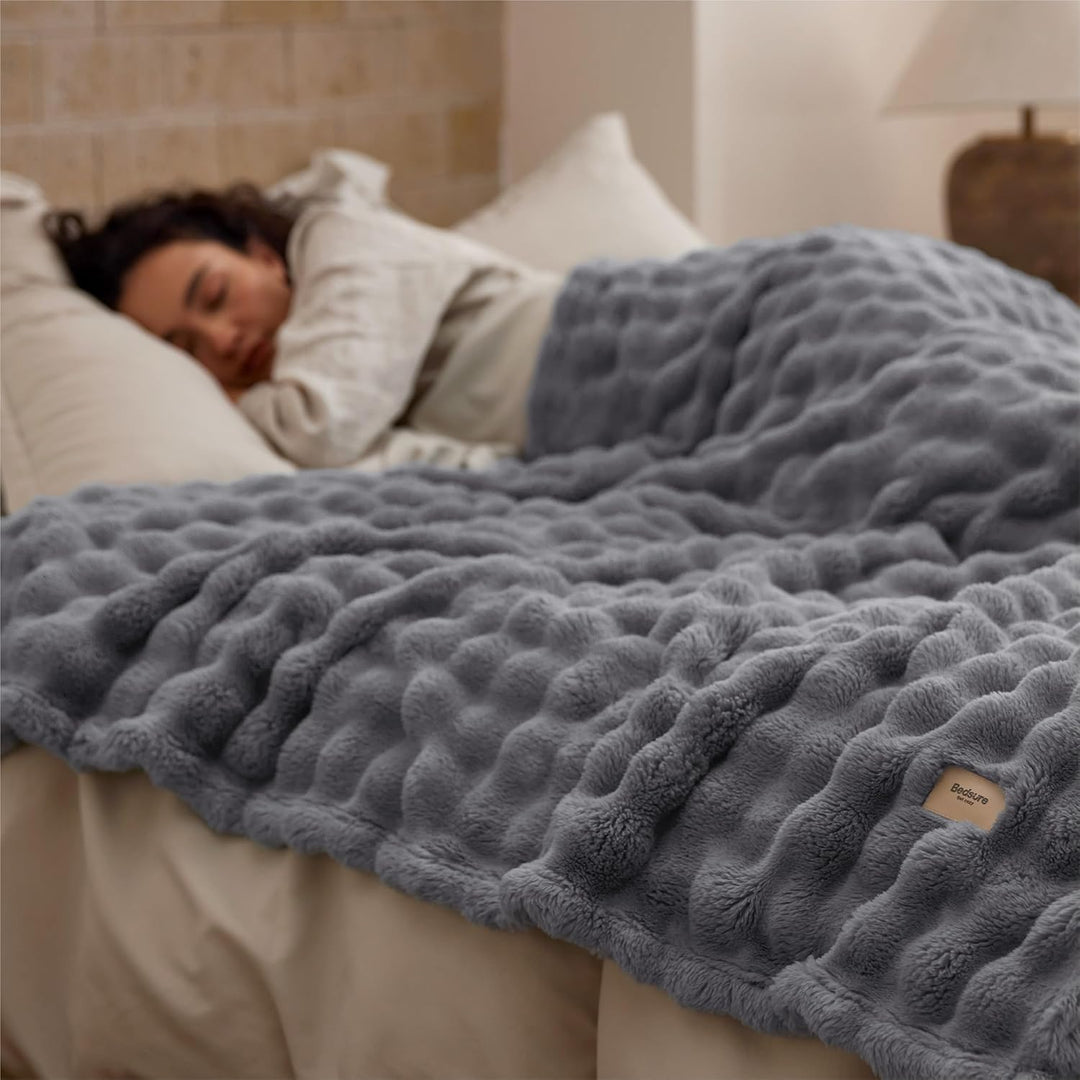 BEDSURE Bubble Decke - Kuscheldecke Flauschig, Sofadecke, Wolldecke & Fleecedecke, Weiche Warme Deck