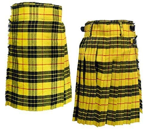 8 Garten Kilts Schottisch Herren Kilts 16oz, Freizeit Kilt - Macleod of Lewis - Gelb, 36", 36