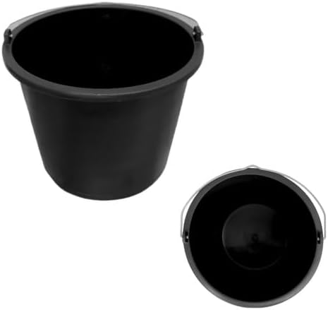 ViD® 5 Stück Mörteleimer/Betoneimer 5 Liter | Ø24 x 19 cm | Putzeimer/Baueimer/Eimer für Baustelle,