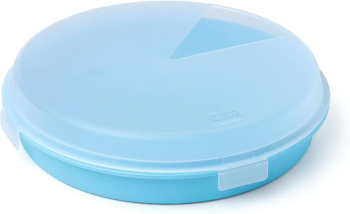 TATAY - Set von 2 Kuchen / Omelette Träger / Kuppel von 26 cm Durchmesser, Blaue Türkis und Orangenf