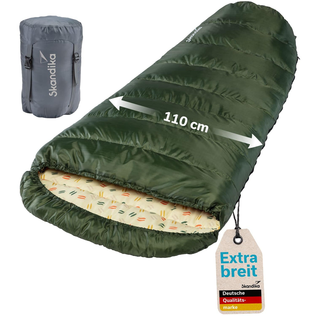 Skandika Schlafsack Vegas | XXL Mumienschlafsack mit/ohne Polycotton Innenfutter, für Erwachsene, ko