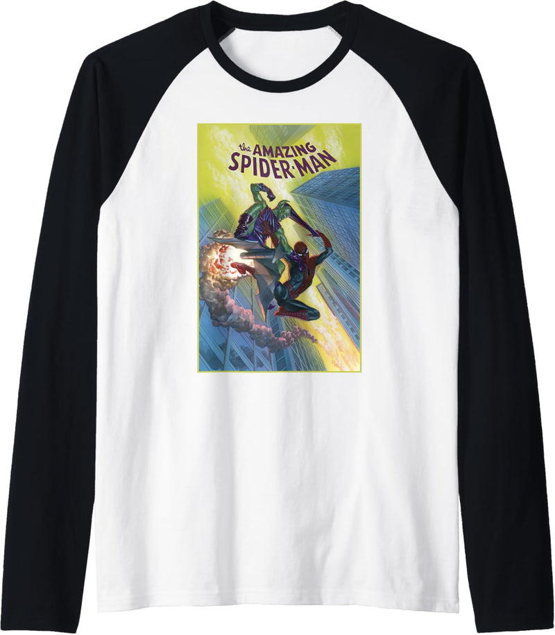 Marvel Spider-Man Goblin Battle Comic Cover Raglan