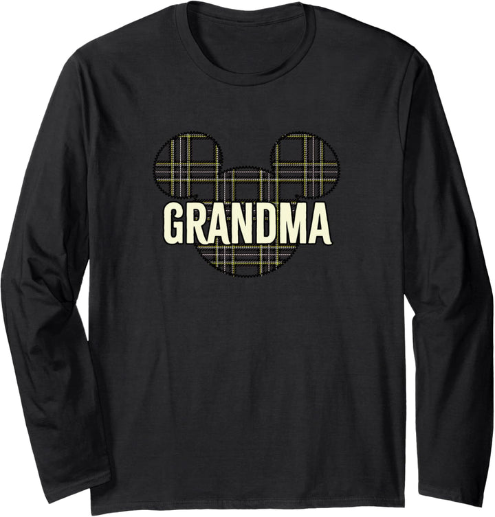 Disney Mickey And Friends Weihnachten Plaid Grandma Langarmshirt