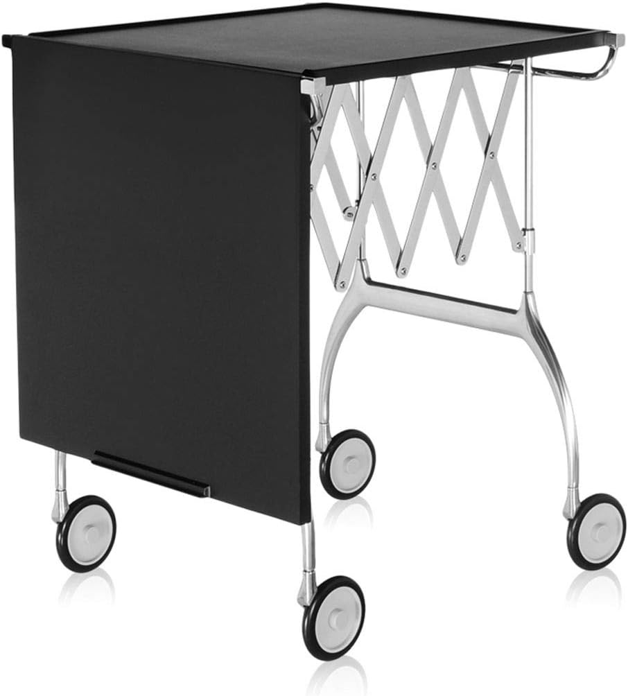 Kartell Battista Küche-Sets, Plastik, schwarz, 54 x 69 x 100 cm Schwarz Verchromtes Struktur, Schwar