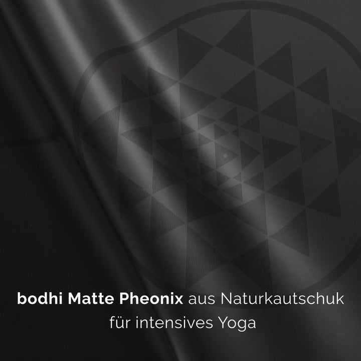 Bodhi Yogamatte Phoenix | Rutschfest & Schadstofffrei | Matte aus Naturkautschuk mit PU-Beschichtung