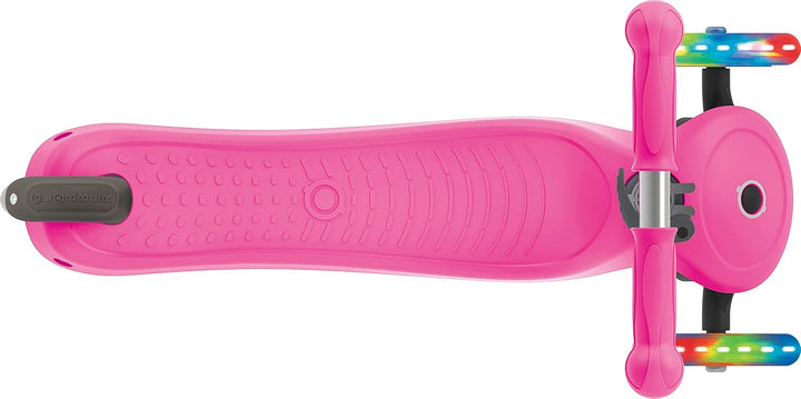 Globber Primo Lights – Tretroller Kinder, 120/80 mm, ABEC 5, 3-rädrig, höhenverstellbar, LED-Leuchtr