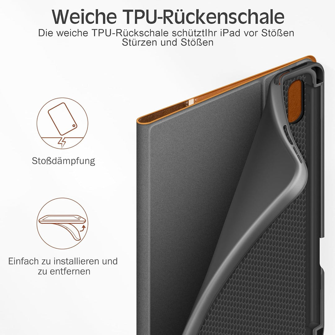 KingBlanc für iPad mini 7 Hülle (A17 Pro) 8,3 Zoll 2024, iPad mini 6 Hülle 2021 mit Stifthalter, Veg