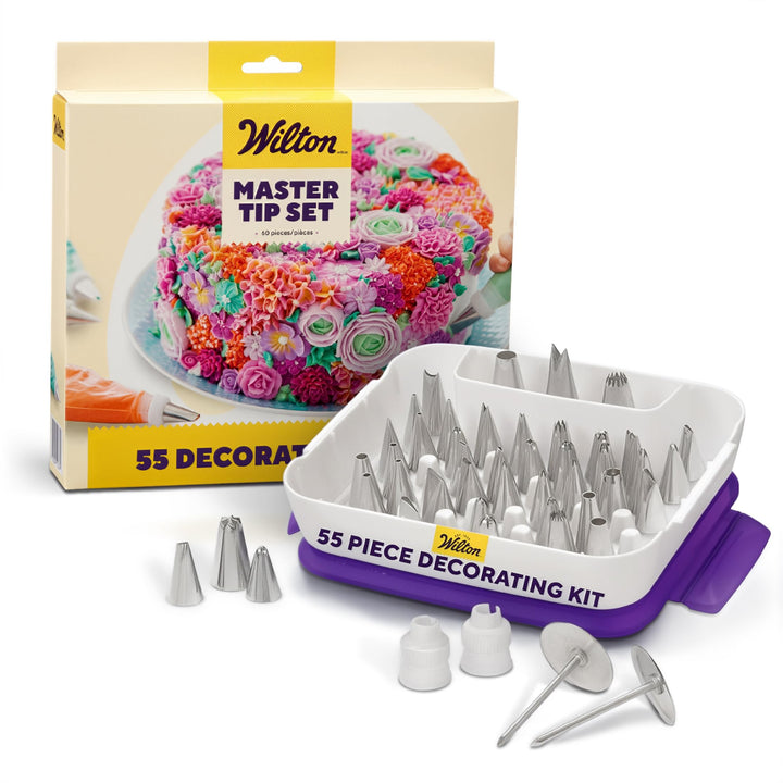 Wilton Meister Spritztüllen-Set für Tortendekoration, 55-Teilig Master Tips Set, 55-Pieces, Master T