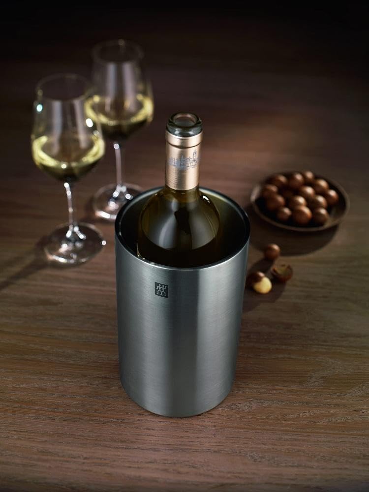 ZWILLING Sommelier, doppelwandiger Weinkühler, 21.6 x 11 x 19 cm, Silber Single, Single