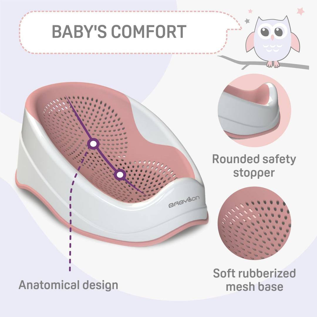 BABYLON DOLPHIN Badewannensitz Baby Ab 0-6 Monate – Ergonomisches Kinder Badewanne – Hypoallergen, S