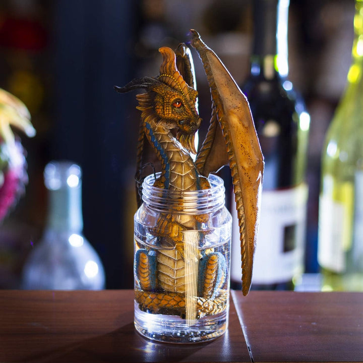 Pacific Giftware Drachen Figur Moonshine by Stanley Morrison - Cocktail Bar Deko Statue Fantasy Whis