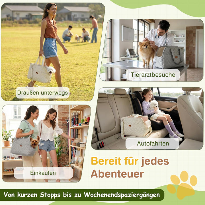 ALLSOPETS Katzentrage, Weiche Hundetransportbox für Kleine Hunde, Tragbare Transportbox für Hunde, R