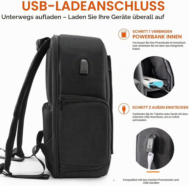 CADeN Anti-Diebstahl-Design Kamerarucksack Tasche für Sony Canon Nikon DSLR/SLR Spiegellos Wasserdic