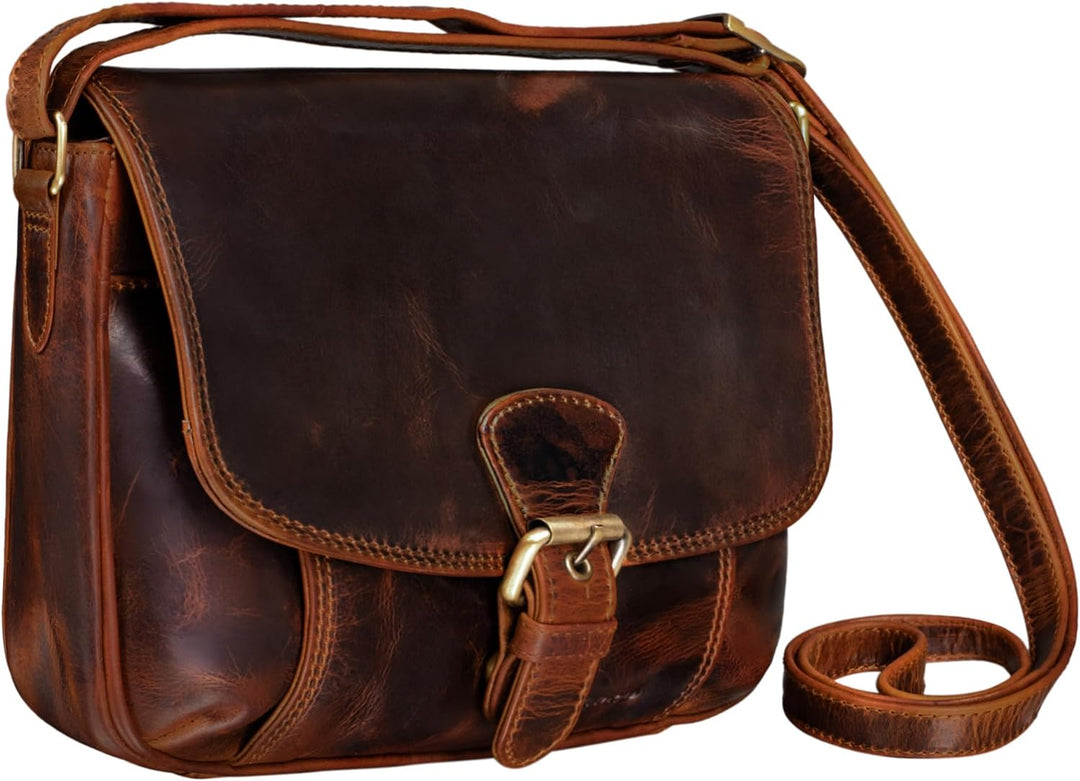 STILORD 'Violeta' Leder Umhängetasche Damen Vintage Handtasche klein Schultertasche Abendtasche Part