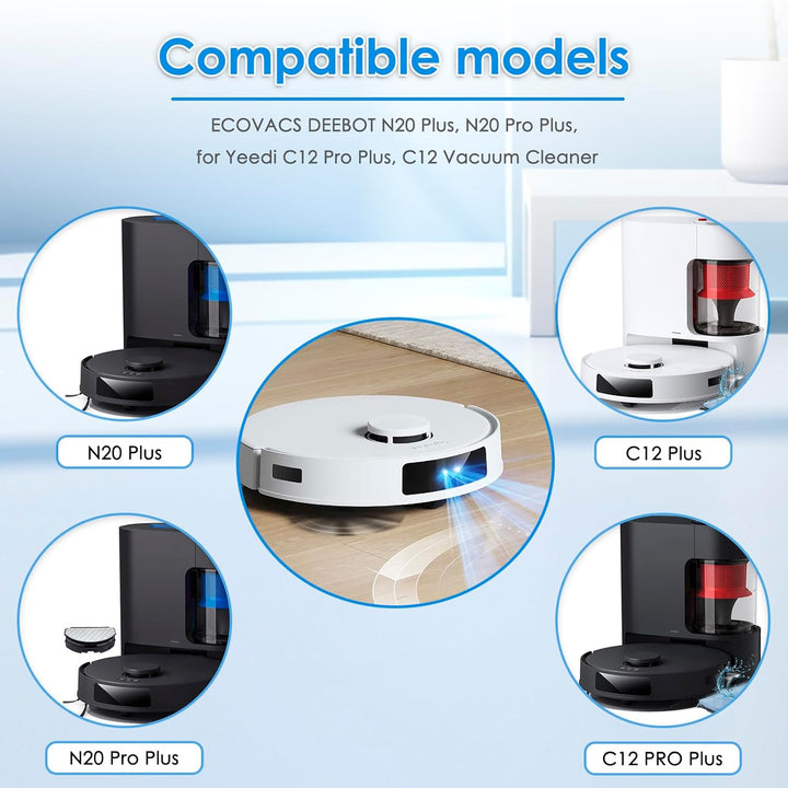 (9 Stücke) N20 Plus -Ersatzteile kompatibel mit ECOVACS DEEBOT N20 Plus/ N20 Pro Plus -Roboter -Stau