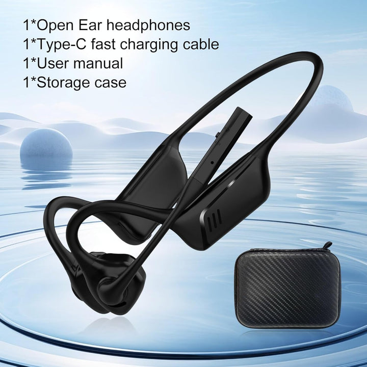 Smof Bluetooth Headset mit Mikrofon, Open-Ear Kopfhörer Bluetooth 5.1 mit Geräuschunterdrückung und