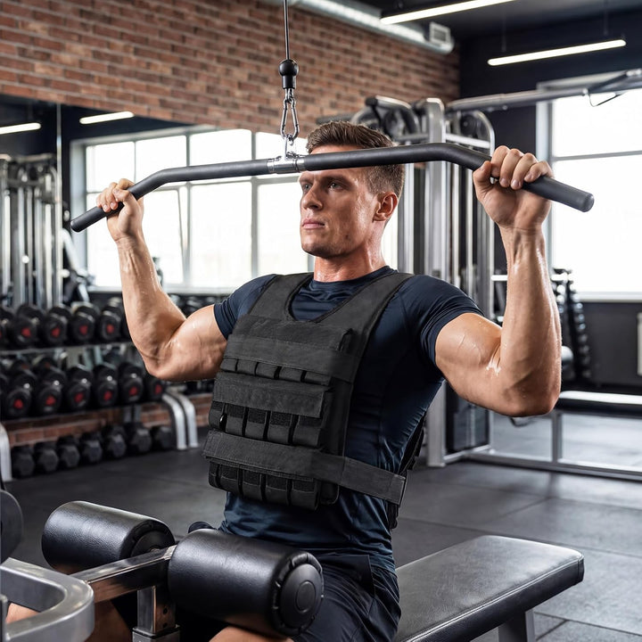 COSTWAY Gewichtsweste 20/30 kg, Brustgrösse Verstellbar, Trainingsweste mit abnehmbaren Eisensandsäc