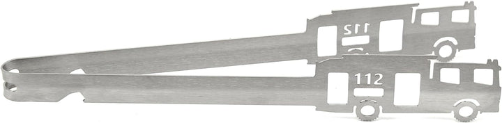 Grillzange Motiv Feuerwehr 112, spülmaschinengeeignet, Geschenkidee, Männergeschenk, Feuerwehrauto,