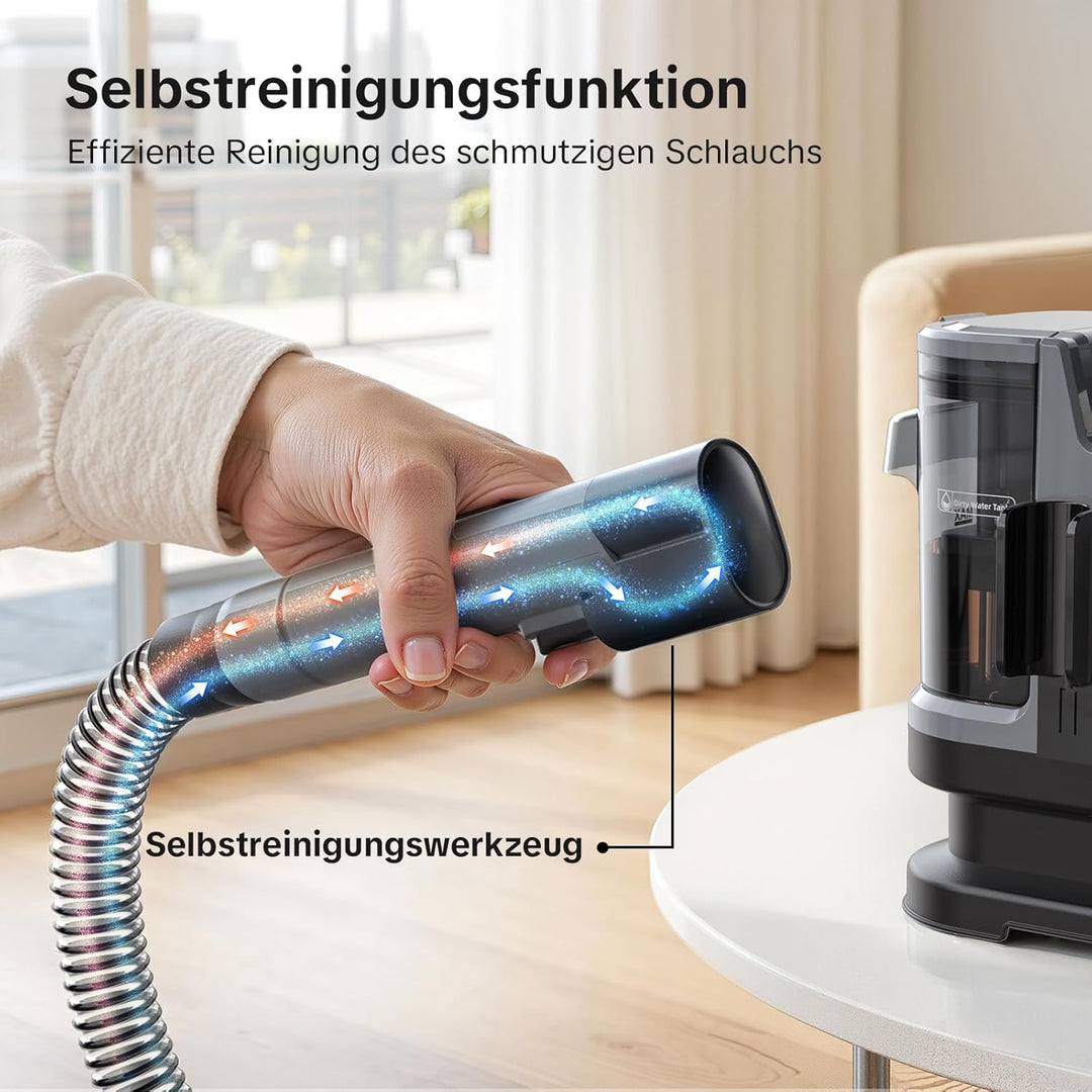 Lubluelu Nasssauger Polsterreiniger Gerät mit 600 W – 20 kPa Teppichreiniger Waschsauger, tragbarer