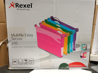 Rexel Multifile Extra 2102573 10er-Pack Hängemappen A4 mit V-Boden 30 mm in verschiedenen Farben, Po