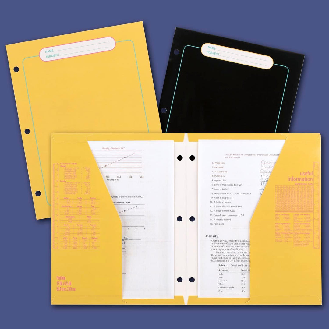 Trapper Keeper Binder, Retro-Design, 2,5 cm Binder inklusive 2 Ordner und extra Tasche, Metallringe