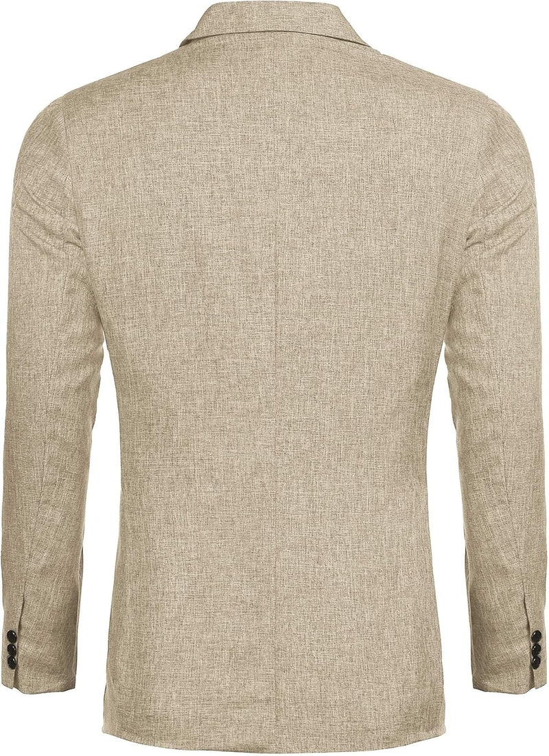 COOFANDY Herren Casual Sport Mäntel Leichter Anzug Blazer Jacken Ein Knopf XL Hellkhaki, XL Hellkhak