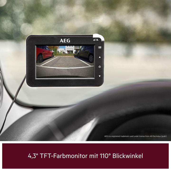 AEG Solarbetriebene Rückfahrkamera RV 4.3, kabellos, digital, Einpark-/Rangierhilfe, mit Funksender,