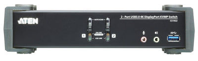 ATEN CS1922 2-Port USB 3.0 4K DisplayPort KVM Switch Schwarz