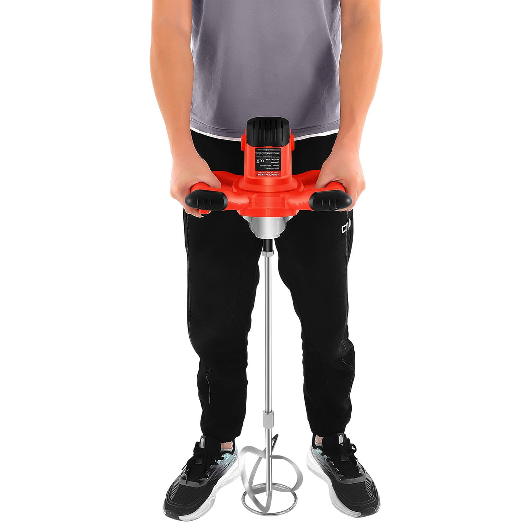 220V 1500W Rührwerk Betonrührer, Elektrisch Betonrührer Rührwerk 330-930 RPM, Industriemischer 6 Ein