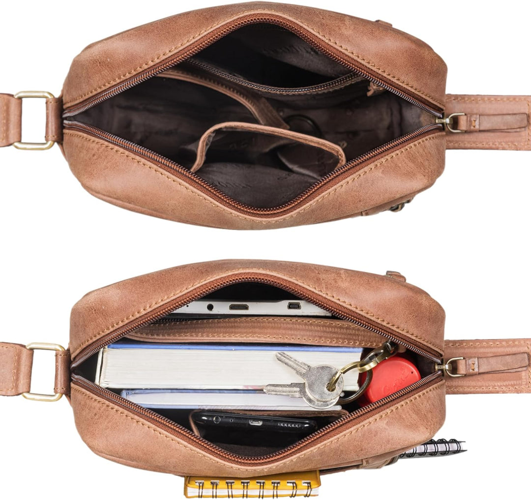 STILORD 'Clint' Schultertasche Herren klein Leder Tablet-Tasche zum Umhängen Herrenhandtasche Echtle