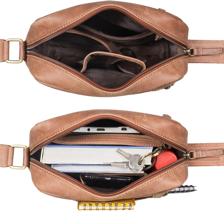 STILORD 'Clint' Schultertasche Herren klein Leder Tablet-Tasche zum Umhängen Herrenhandtasche Echtle