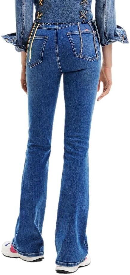 Desigual Damen Casual Pants 34 Blau, 34 Blau