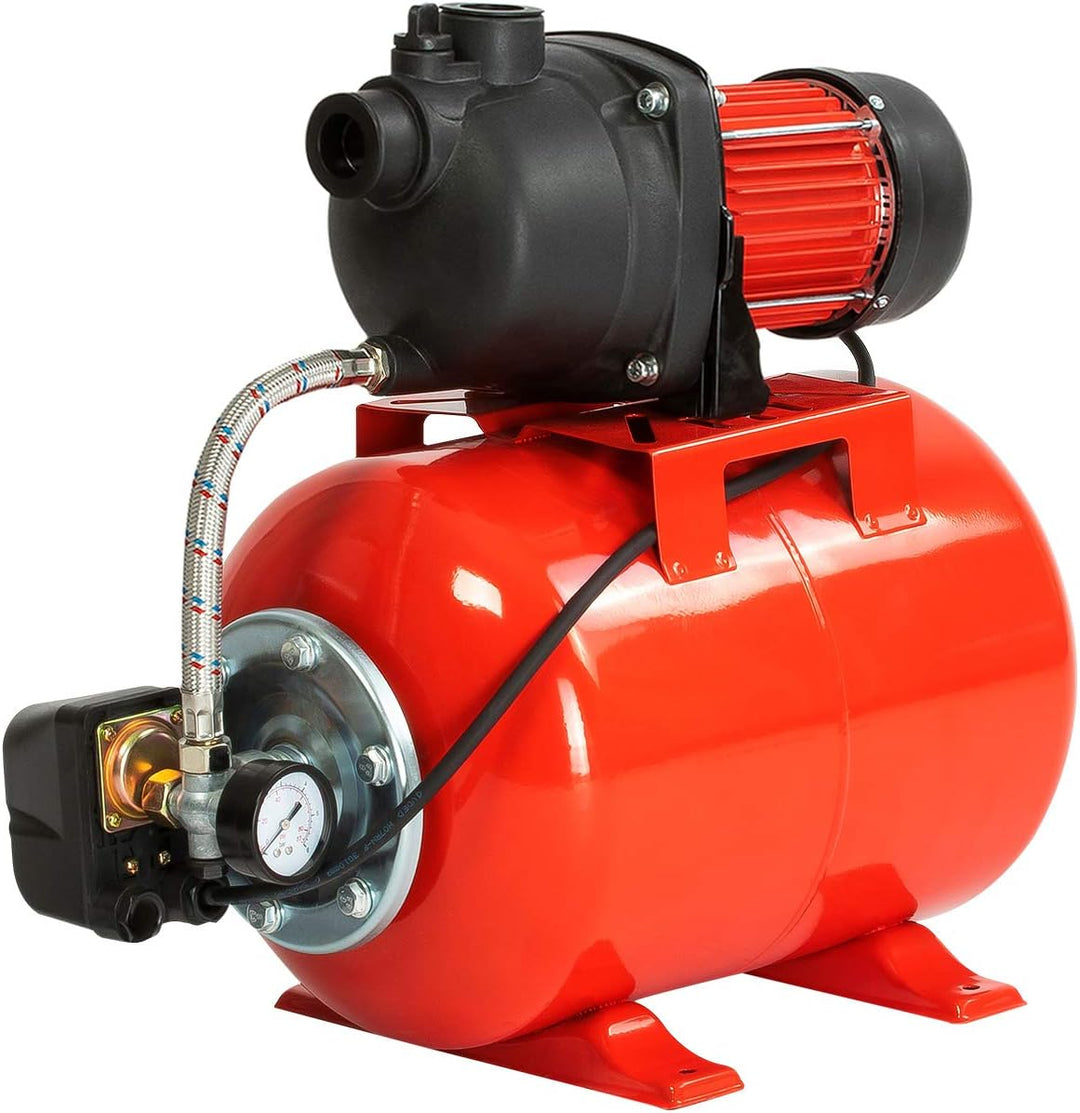 Grafner Hauswasserwerk 1200 Watt (max. 5 bar, 25 Liter Kessel, Fördermenge 3800 Liter/Stunde, Start/