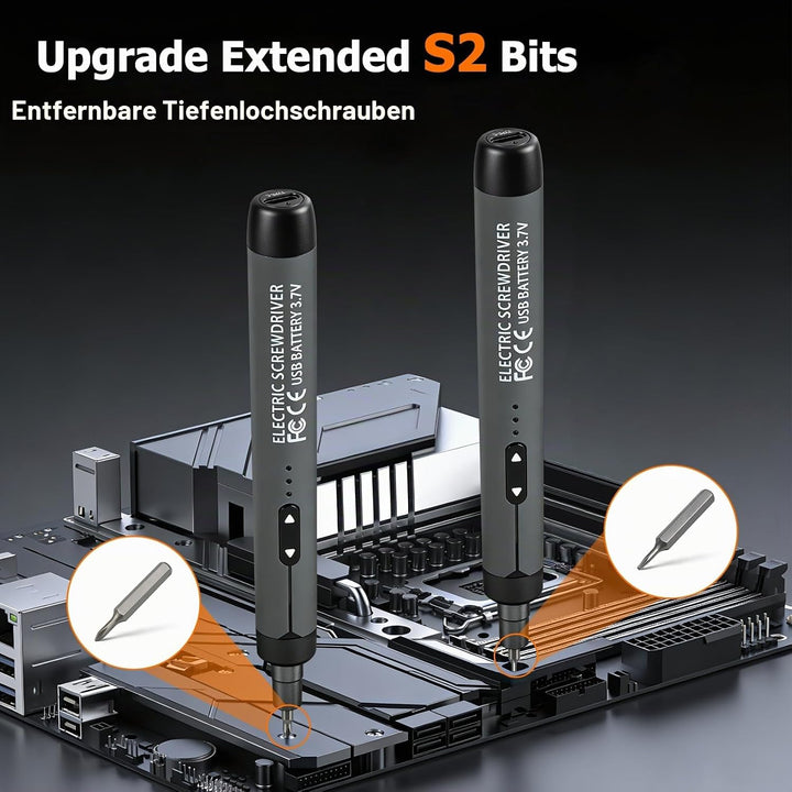 Mini Elektrischer Schraubendreher Set, 46 in 1 Präzisions Elektro Schraubendreher Set mit 36 Magneti