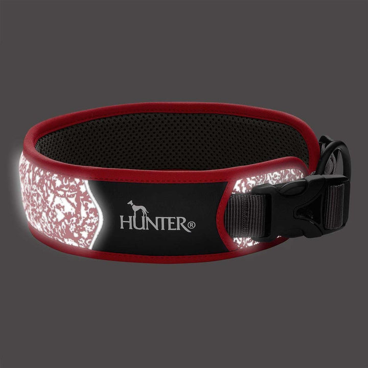 HUNTER Halsung Divo Reflect S, rot/grau Rot S, Rot S