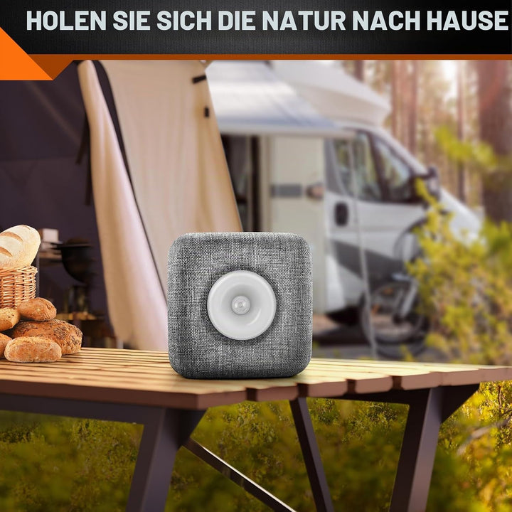 Satisure Vogelgezwitscher Bewegungsmelder Box, Entspannender Vogelgesang & Waldquelle, Naturgeräusch
