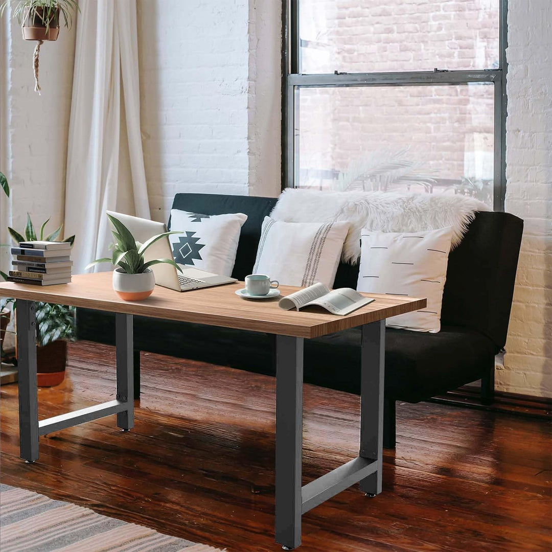 Wiltec Tischkufen Tischbeine aus Vierkantprofilen 64x40 cm grau pulverbeschichtet Tischgestell Tisch