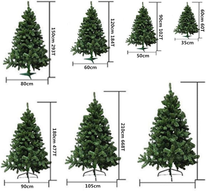 SOLAGUA NAVIDAD Künstlicher Weihnachtsbaum, Lametta-Blatt-Tanne 120–210cm Bäume mit Metallunterstütz