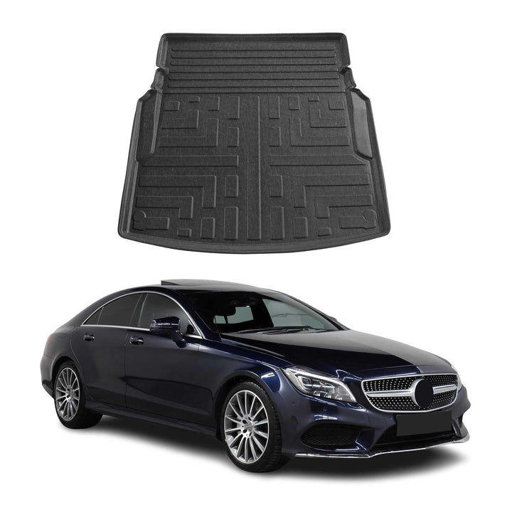 OMAC Kofferraumwanne Laderaumwanne kompatibel mit Mercedes CLS C218 2011-2018 Gummi TPE Schwarz