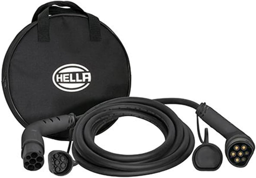 HELLA 8KE 358 255-021 Typ 2 Ladekabel 22KW für EV Elektroautos und Plug-in Hybrid - 3phasig - 32A -