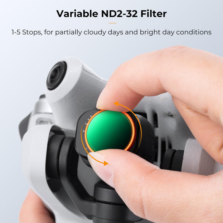 K&F Concept Mini 4 Pro Variable ND Filter ND2-ND32,1-5 Stufen Variable Filter kompatibel mit DJI Min