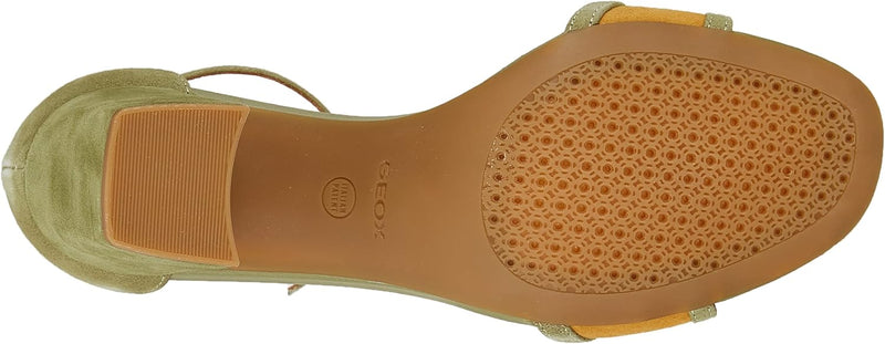 Geox Damen D New Eraklia 80 Sandal 38 EU Pistachio Mustard, 38 EU Pistachio Mustard