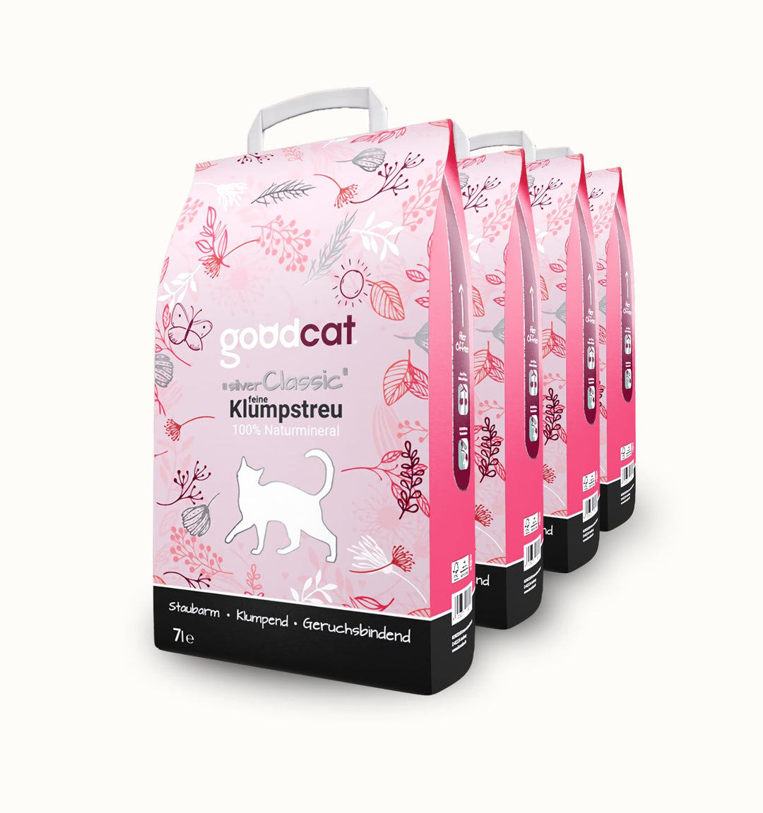 goodcat Silver Classic Katzenstreu - Klumpstreu (4x7 Liter) 7 l (4er Pack), 7 l (4er Pack)