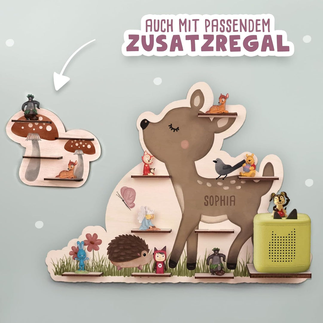 hellomini Tonie Regal Mädchen mit Wunschnamen für Toniebox 1 & Toniebox 2 - Personalisiertes Toniebo