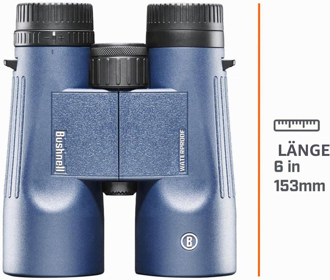 Buhsnell - H2O 2 - Fernglas - 8x42 Dunkelblaues - Dachkant - Vollvergütet - Wasserdicht/Beschlagfrei