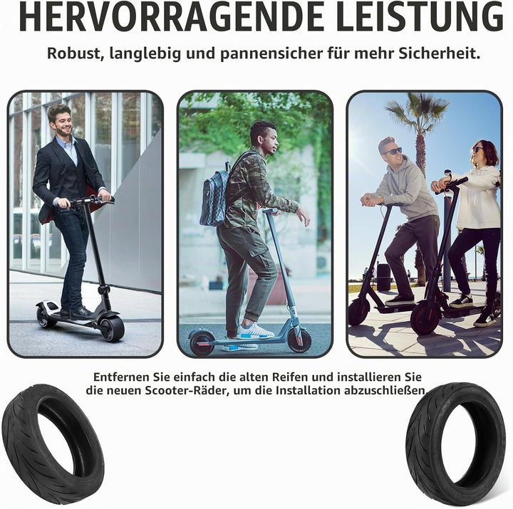 60/70-6.5 Reifen Ninebot, Max G30 Reifen E Scooter Reifen, Tubeless Reifen mit Ventil, Selbstreparie